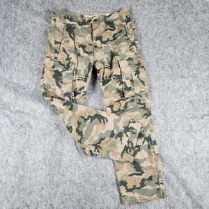 VTG Levis White Tab Cargo Pants Men 31x26 Green Camo Military Gorpcore Y2K READ